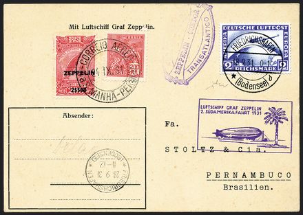 ZEPPELIN - GERMANIA  - Catalogo Catalogo di Vendita su offerta di Posta Aerea - II - Studio Filatelico Toselli