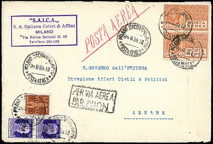 ITALIA REGNO Posta aerea  - Catalogo Catalogo di vendita su offerte - Studio Filatelico Toselli