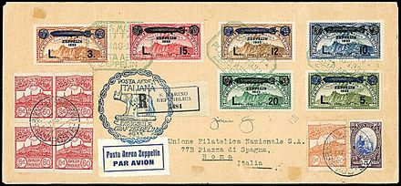 ZEPPELIN - VOLO CIRCOLARE SU ROMA - SAN MARINO  - Catalogo Catalogo di vendita su offerte - Studio Filatelico Toselli