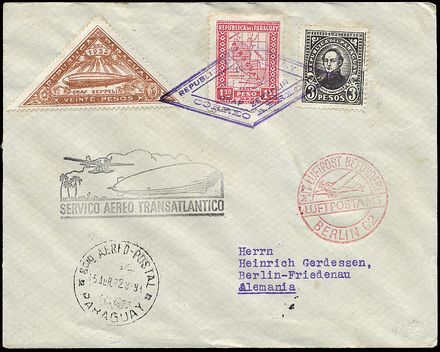 ZEPPELIN - PARAGUAY  - Catalogo Catalogo di Vendita su offerta di Posta Aerea - II - Studio Filatelico Toselli