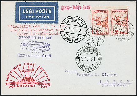 ZEPPELIN - UNGHERIA  - Catalogo Catalogo di Vendita su offerta di Posta Aerea - II - Studio Filatelico Toselli