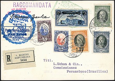 ZEPPELIN - SAN MARINO  - Catalogo Catalogo di Vendita su offerta di Posta Aerea - II - Studio Filatelico Toselli