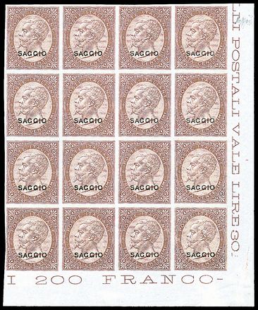 ITALIA REGNO Saggi  - Catalogo Catalogo Generale di Vendita su offerta - I - Studio Filatelico Toselli
