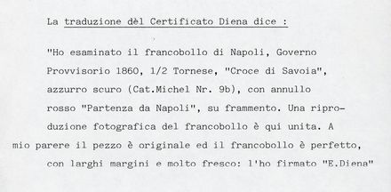ANTICHI STATI ITALIANI - NAPOLI - Luogotenenza  - Catalogo Catalogo di Vendita su offerta - Studio Filatelico Toselli