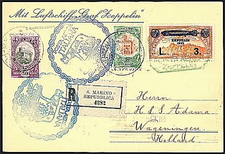 AEROGRAMMI ZEPPELIN - SAN MARINO  - Catalogo Catalogo di Vendita su offerta - Studio Filatelico Toselli