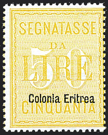 COLONIE ITALIANE - ERITREA - Segnatasse  - Catalogo Catalogo Generale di Vendita su offerta - I - Studio Filatelico Toselli