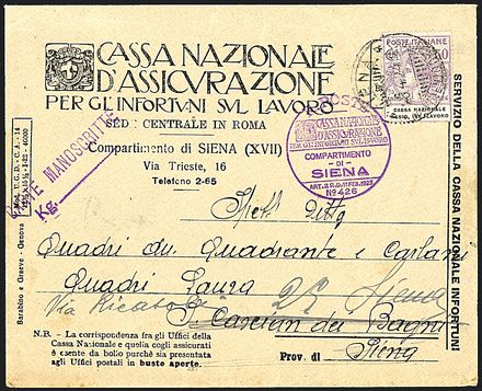 ITALIA REGNO Enti Semistatali  - Catalogo Catalogo di Vendita su offerta - Studio Filatelico Toselli
