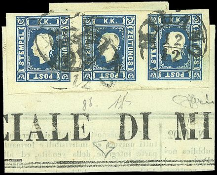 ANTICHI STATI ITALIANI - LOMBARDO VENETO - Francobolli per giornali  - Catalogo Catalogo di Vendita su offerta - Studio Filatelico Toselli