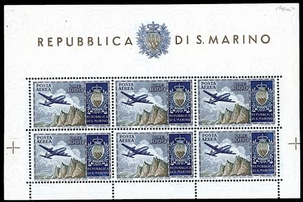 SAN MARINO Foglietti  - Catalogo Catalogo di vendita su offerte - Studio Filatelico Toselli