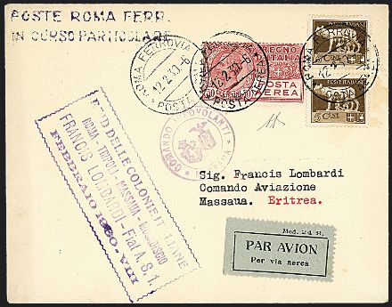 POSTA AEREA  - Catalogo Catalogo di Vendita su offerta di Posta Aerea - II - Studio Filatelico Toselli