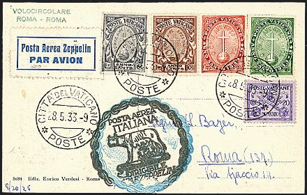 ZEPPELIN - VATICANO  - Catalogo Catalogo di Vendita su offerta di Posta Aerea - II - Studio Filatelico Toselli