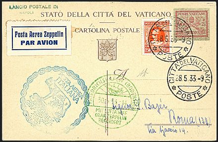 ZEPPELIN - VATICANO  - Catalogo Catalogo di Vendita su offerta di Posta Aerea - II - Studio Filatelico Toselli