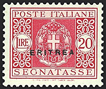 COLONIE ITALIANE - ERITREA - Segnatasse  - Catalogo Catalogo a Prezzi Netti - Studio Filatelico Toselli