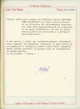 ITALIA REGNO Posta aerea  - Catalogo Catalogo a Prezzi Netti - Studio Filatelico Toselli