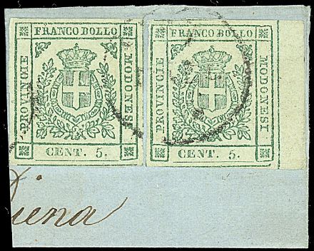 ANTICHI STATI ITALIANI - MODENA - Governo Provvisorio  - Catalogo Catalogo di vendita su offerta - Studio Filatelico Toselli