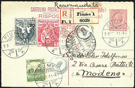 TERRE REDENTE ANNESSE OD OCCUPATE - FIUME  - Catalogo Catalogo di vendita su offerte - Studio Filatelico Toselli