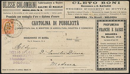 ITALIA REGNO Cartoline di pubblicit  - Catalogo Catalogo di vendita su offerte - Studio Filatelico Toselli