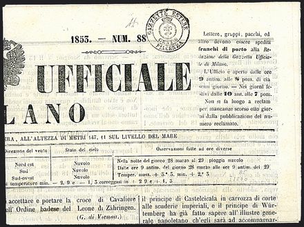 ANTICHI STATI ITALIANI - PARMA - Segnatasse per giornali  - Catalogo Catalogo a Prezzi Netti - Studio Filatelico Toselli