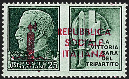 REPUBBLICA SOCIALE ITALIANA Saggi  - Catalogo Catalogo a Prezzi Netti on-line - Studio Filatelico Toselli