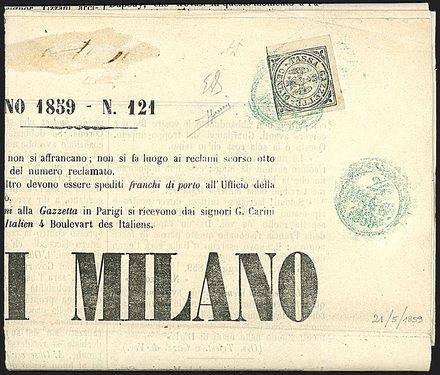 ANTICHI STATI ITALIANI - MODENA - Segnatasse per giornali  - Catalogo Catalogo di vendita su offerte - Studio Filatelico Toselli