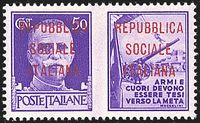 REPUBBLICA SOCIALE ITALIANA  Propaganda di guerra
