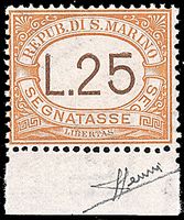 SAN MARINO  Segnatasse