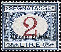 COLONIE ITALIANE ERITREA Segnatasse