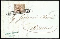 ANTICHI STATI ITALIANI LOMBARDO VENETO Francobolli d'Austria usati in Lombardo Veneto