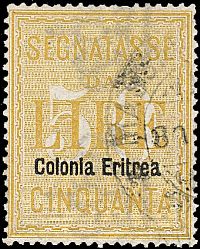 COLONIE ITALIANE ERITREA Segnatasse