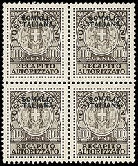 COLONIE ITALIANE SOMALIA Recapito autorizzato