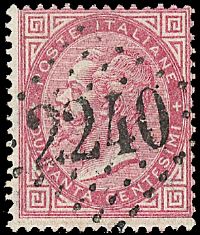 ITALIA REGNO  Annullamenti francesi su francobolli italiani