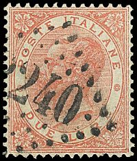 ITALIA REGNO  Annullamenti francesi su francobolli italiani