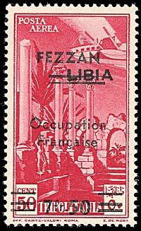 OCCUPAZIONI STRANIERE DELLE COLONIE FEZZAN - Occupazione Francese Posta aerea